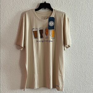 Life Is Good Men's Beige Graphic Tee